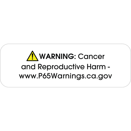 Tape Logic "Warning: Cancer and Reproductive Harm - " Prop 65 Labels, PK500 DL4510